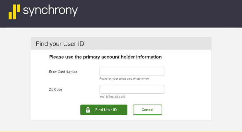 toys r us credit card find  your user id